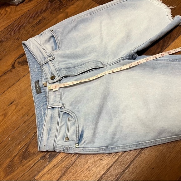 DL1961 Clara Frayed Hem Mid Rise Slim Bermuda Short Kingsland 30 I - Picture 10 of 10